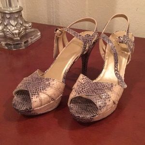 Snake Stuart Weizmann Ankle Strap Sandals